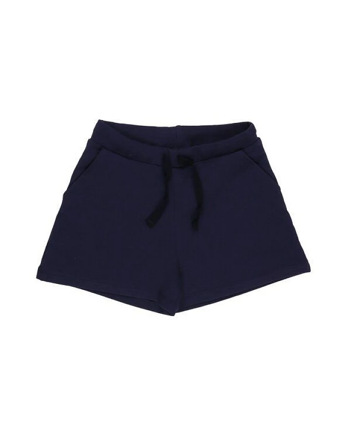 Kinder Shorts GOTS zertifiziert – Dunkelblau, Bund mit Kordel, weich & bequem