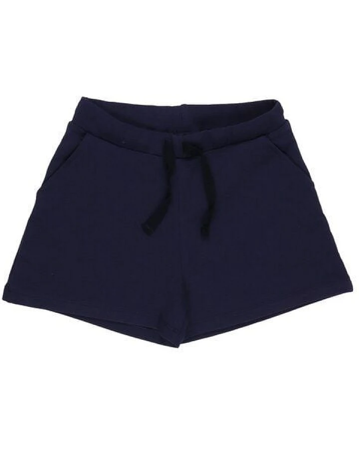 Kinder Shorts GOTS zertifiziert – Dunkelblau, Bund mit Kordel, weich & bequem