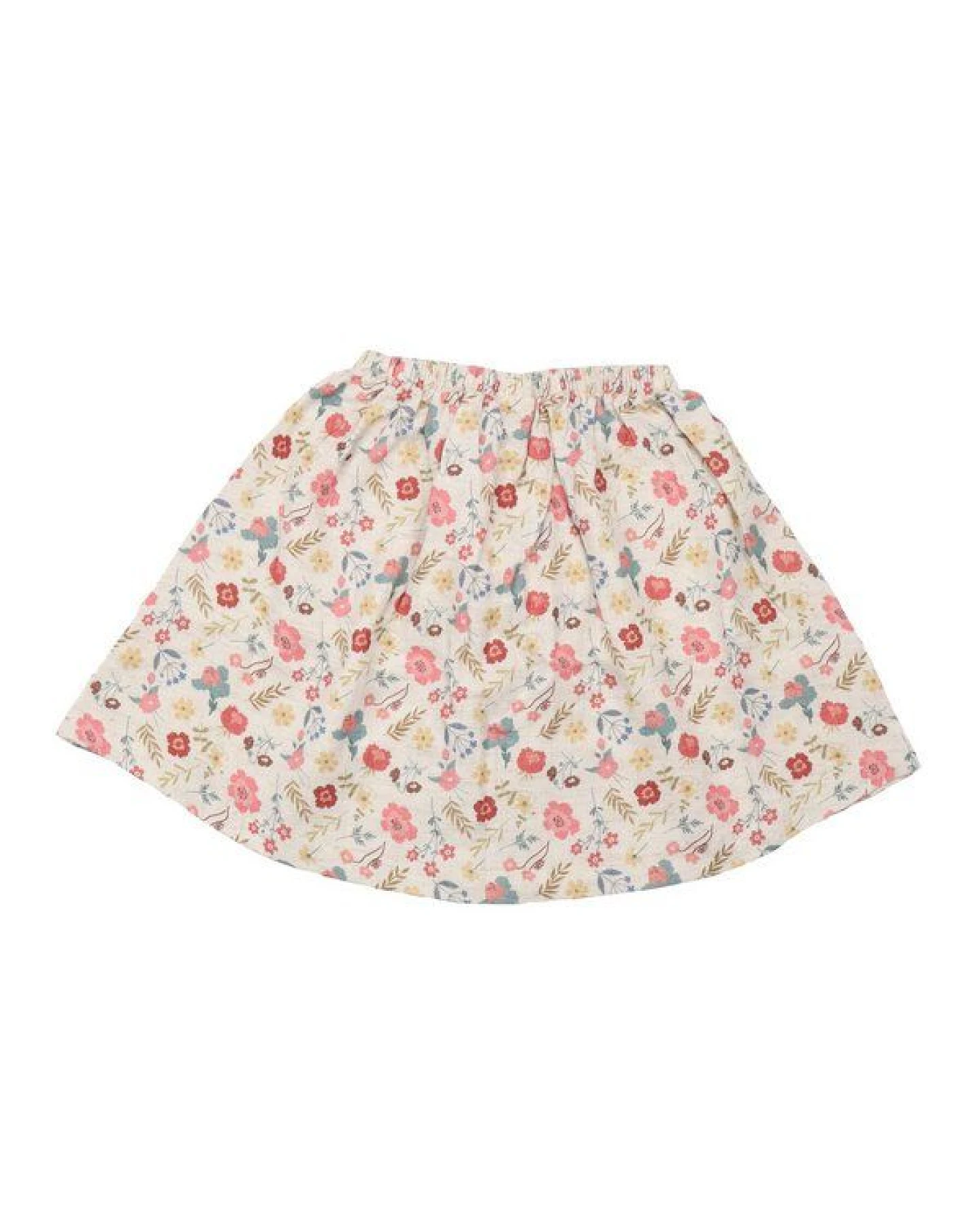 Bio-Baumwollrock Flowers & Leaves - Mehrfarbig, GOTS-Zertifiziert, Wasser-Effizient, Fair-Trade – Walkiddy – Ansicht 3