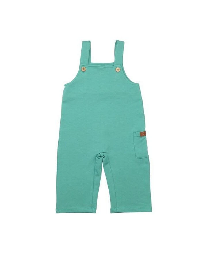 Kinder Latzhose GOTS zertifiziert, mintgrün, Bio-Baumwolle, bequem – Walkiddy