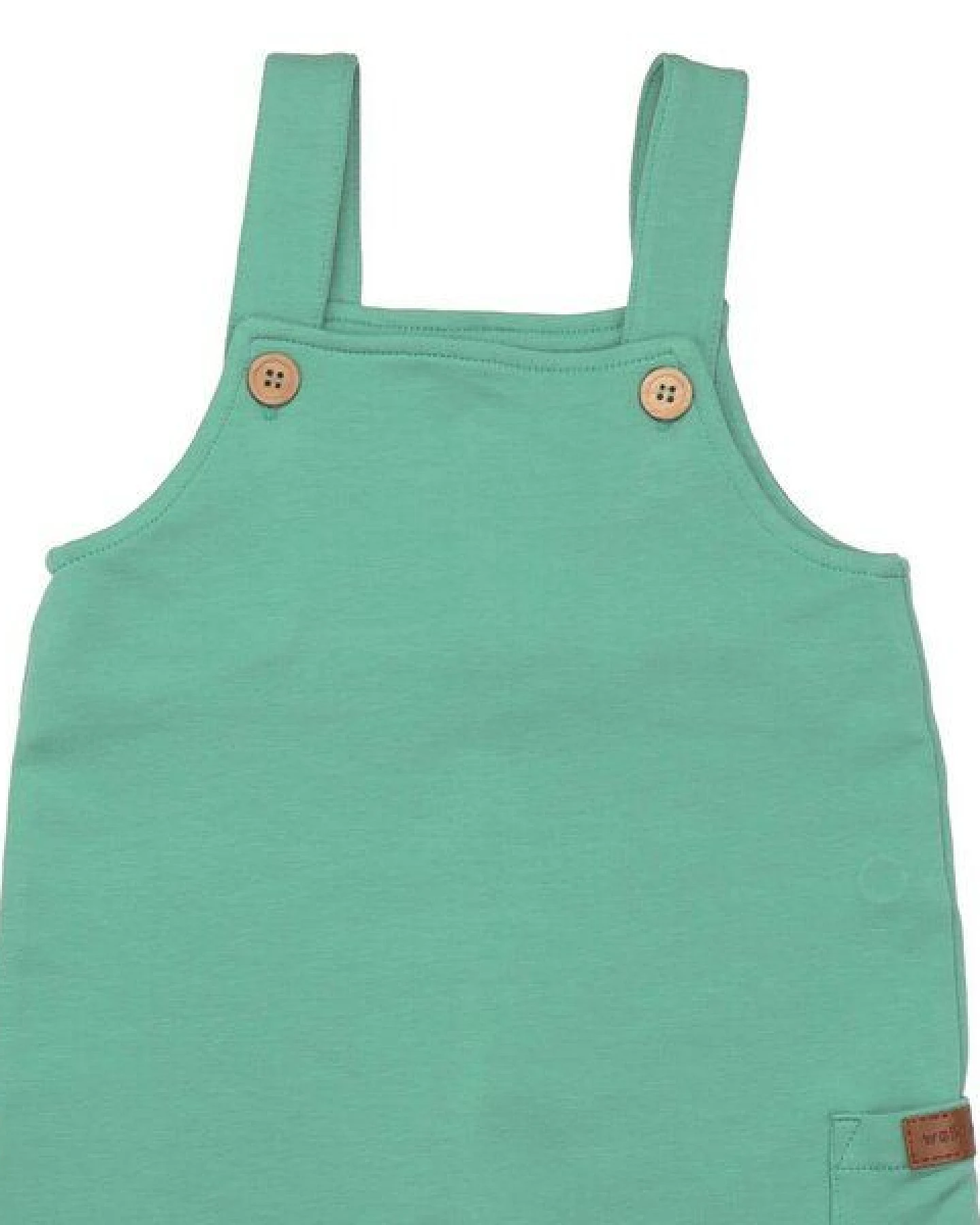 Kinder Latzhose GOTS zertifiziert, mintgrün, Bio-Baumwolle, bequem – Walkiddy – Ansicht 4