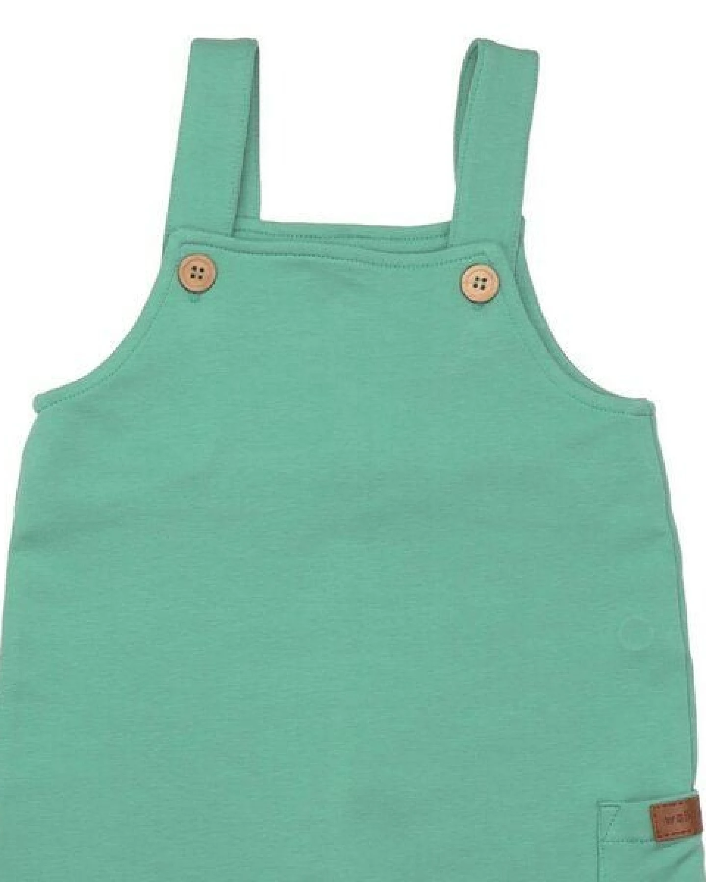 Kinder Latzhose GOTS zertifiziert, mintgrün, Bio-Baumwolle, bequem – Walkiddy – Ansicht 4