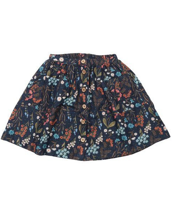 Bio-Baumwolle Floral Night Rock - Blau, GOTS-zertifiziert, 95% Pur Organisch, Fair Trade, Hautfreundlich – Walkiddy