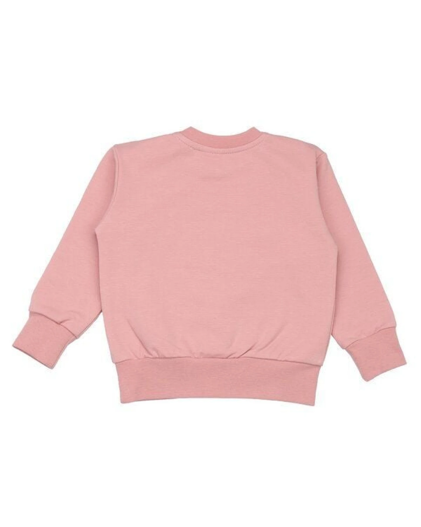 Kinder Sweatshirt GOTS-zertifiziert aus Bio-Baumwolle rosa mit Tulpen-, Marienkäfer- & Schmetterlingsmotiv – Walkiddy – Ansicht 3