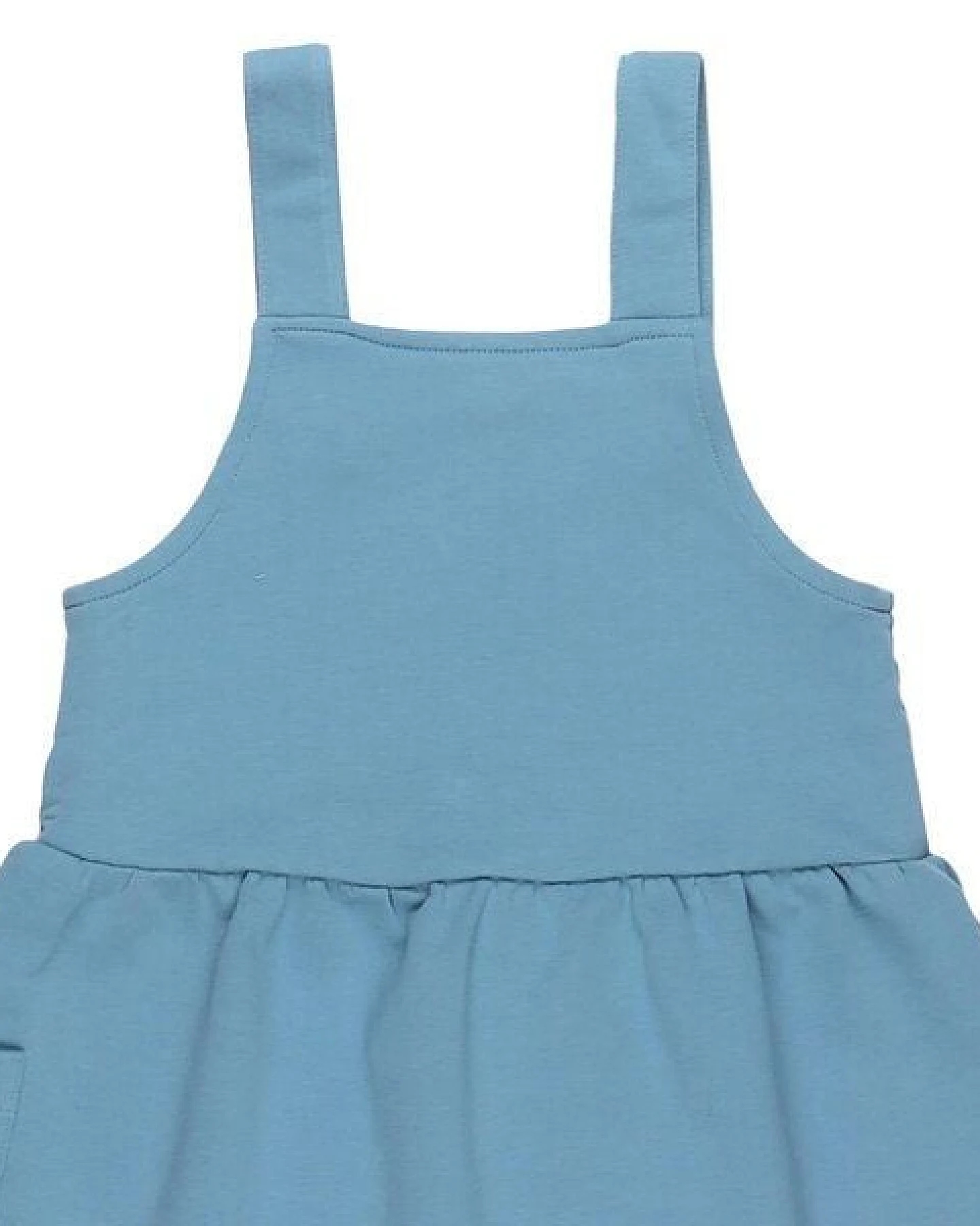 Bio-Baumwolle Adriatic Blue Dress - Blau, GOTS-zertifiziert, Handgeerntet, Tierfreundlich – Walkiddy – Ansicht 4