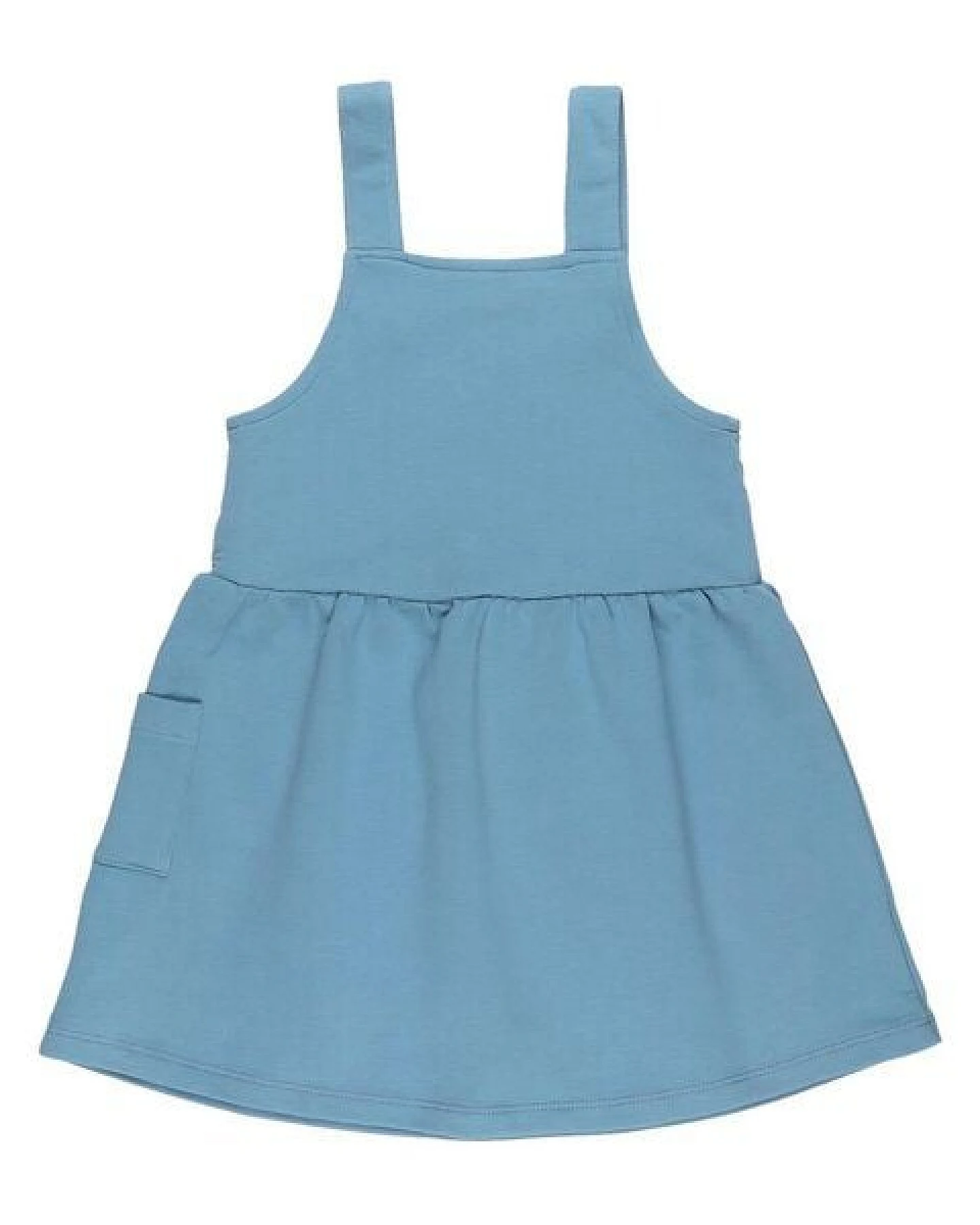 Bio-Baumwolle Adriatic Blue Dress - Blau, GOTS-zertifiziert, Handgeerntet, Tierfreundlich – Walkiddy – Ansicht 3