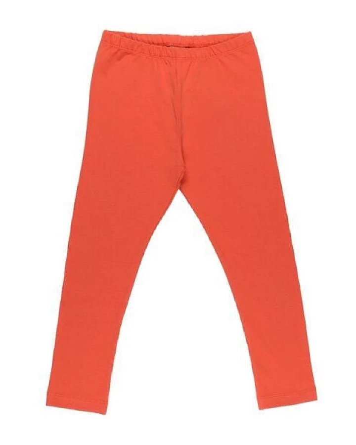 Kinder Leggings GOTS zertifiziert Bio-Baumwolle mit Elasthan, Orange, Walkiddy