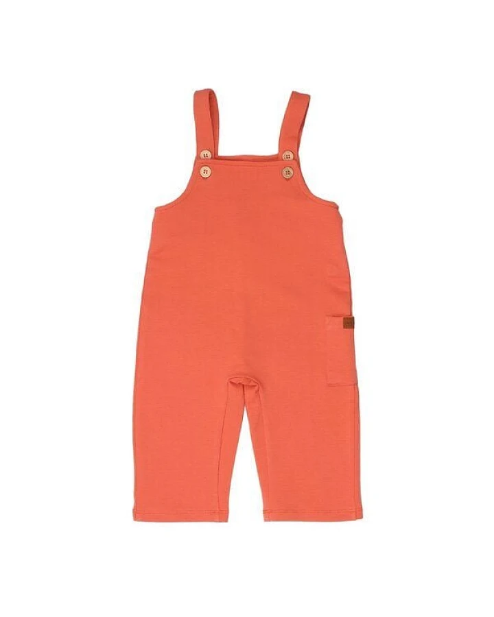 Kinder Latzhose GOTS zertifiziert Bio-Baumwolle mit Elasthan, Orange, Walkiddy