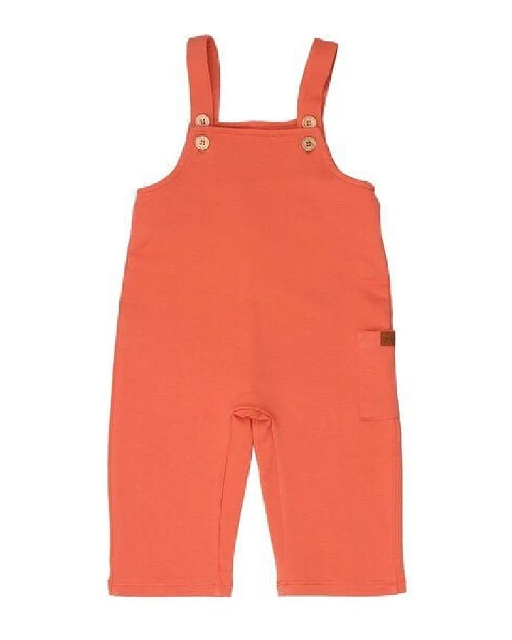 Kinder Latzhose GOTS zertifiziert Bio-Baumwolle mit Elasthan, Orange, Walkiddy