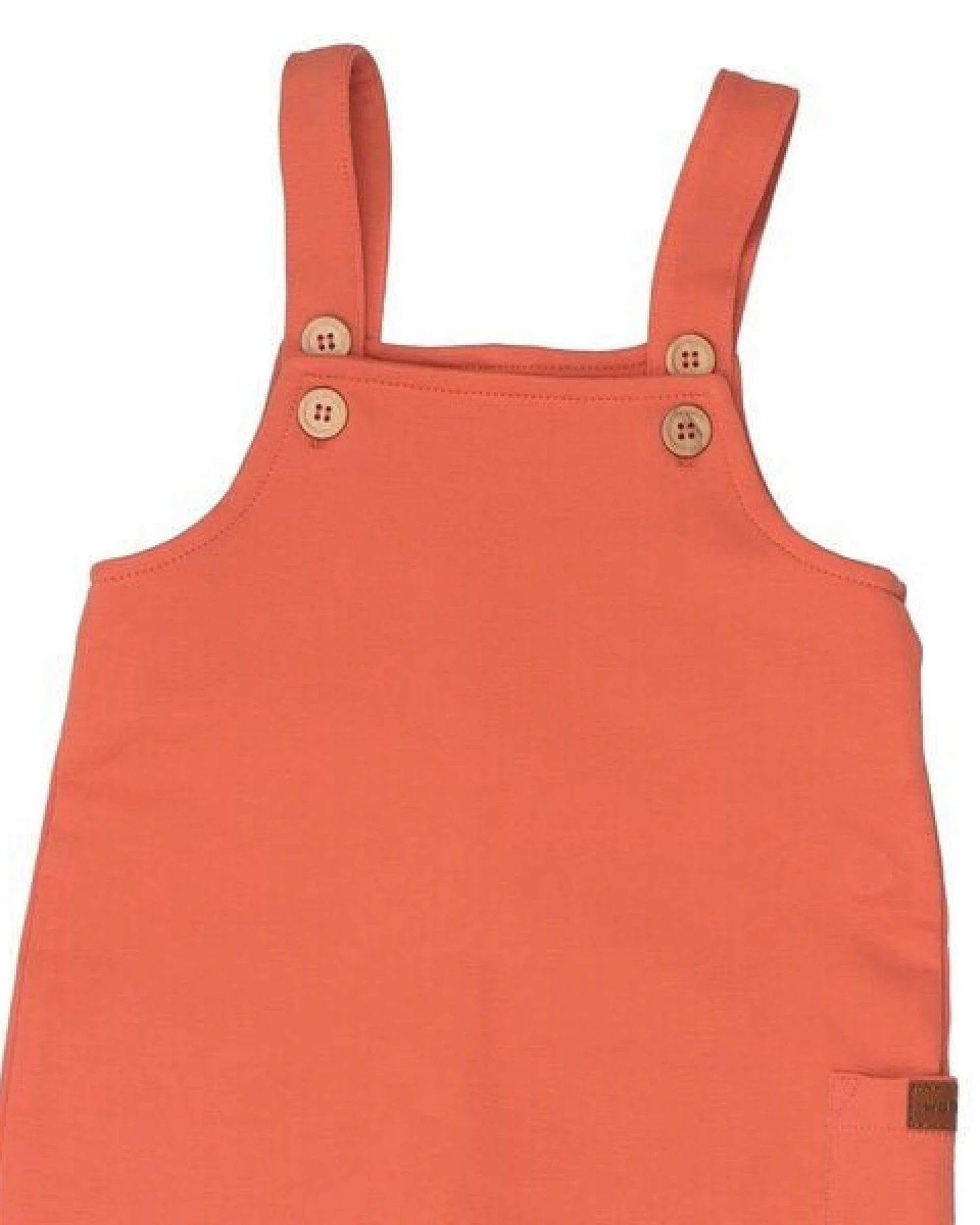 Kinder Latzhose GOTS zertifiziert Bio-Baumwolle mit Elasthan, Orange, Walkiddy – Ansicht 4