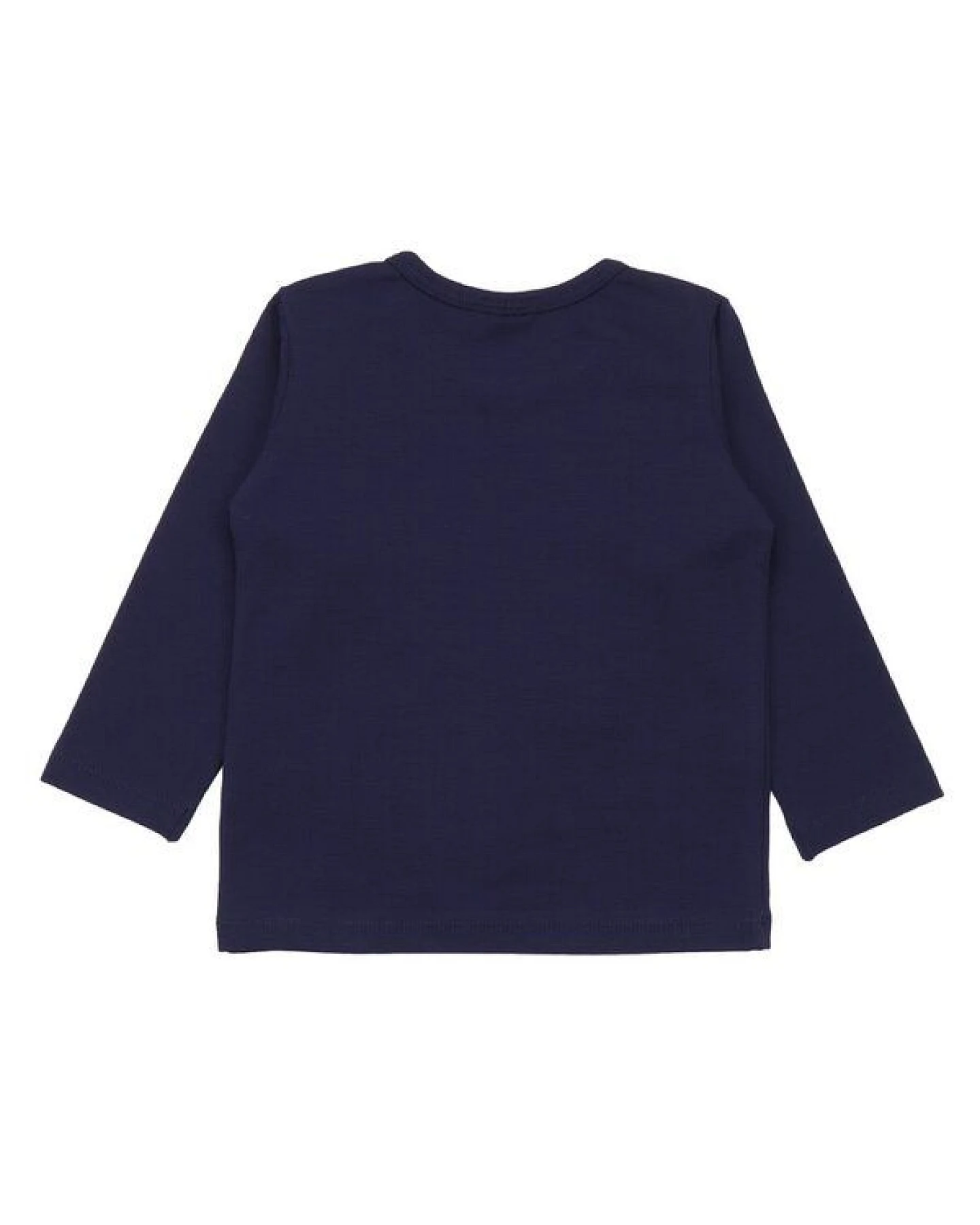 Kinder Langarmshirt GOTS-zertifiziert Bio-Baumwolle, Dunkelblau, Wassermelonen-Motiv, Walkiddy – Ansicht 3