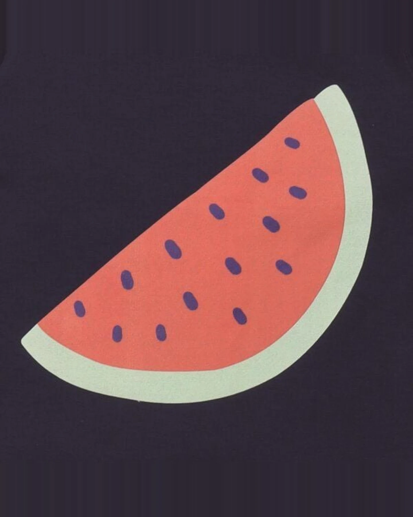 Kinder Langarmshirt GOTS-zertifiziert Bio-Baumwolle, Dunkelblau, Wassermelonen-Motiv, Walkiddy – Ansicht 4