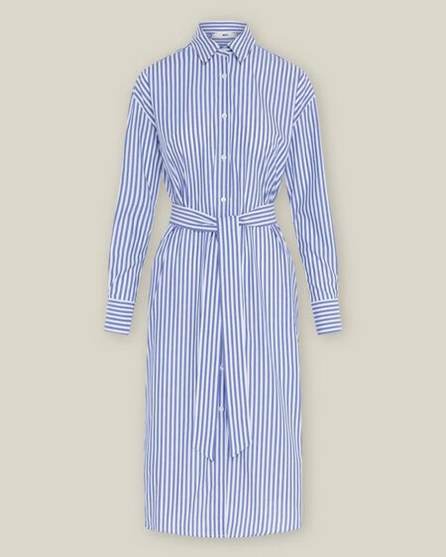 WOTE Hemdblusenkleid lang mit Gürtel aus Organic Cotton – Ansicht 3