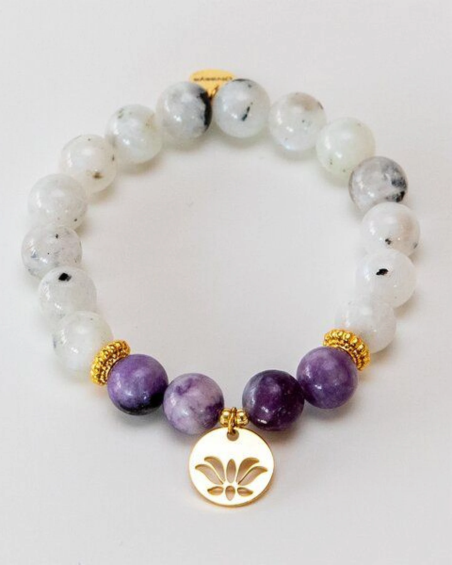 Divasya Armband "Golden Lotus" aus echten Natursteinen bzw. Halbedelsteinen – Ansicht 3