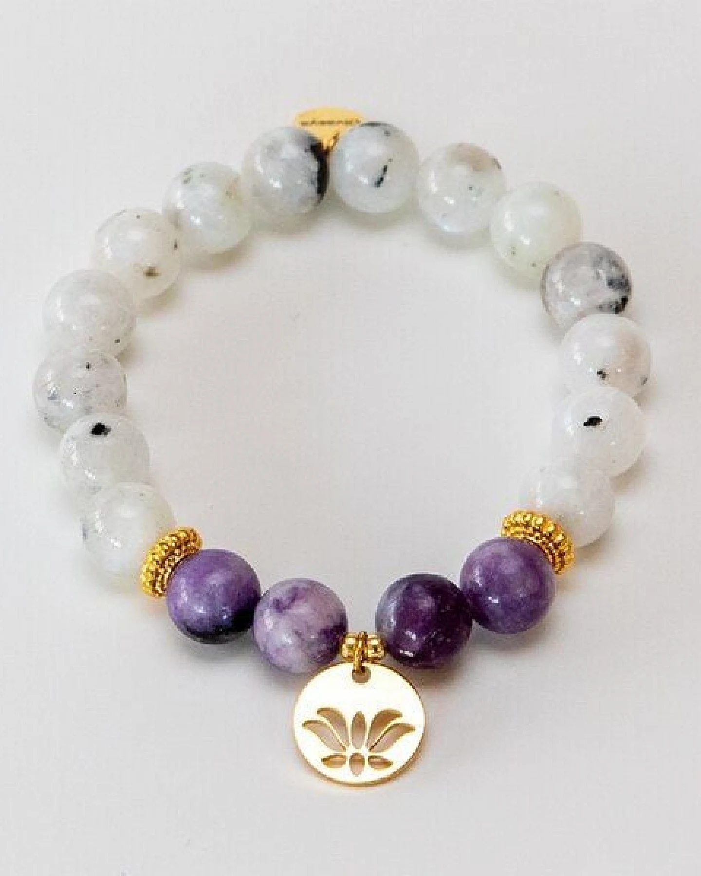 Divasya Armband "Golden Lotus" aus echten Natursteinen bzw. Halbedelsteinen – Ansicht 3