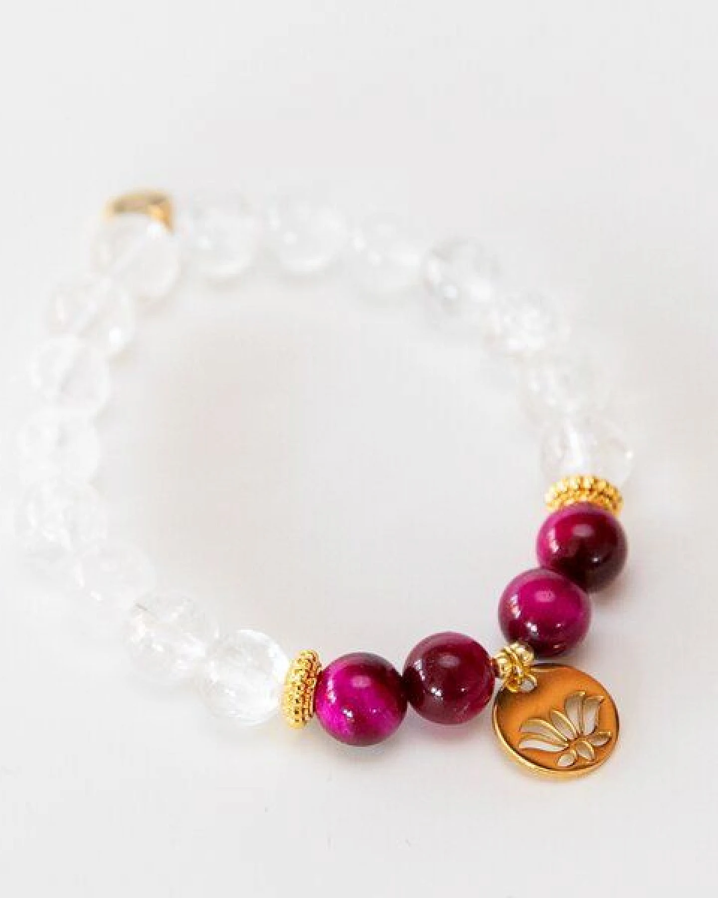 Divasya Armband "Golden Lotus" aus echten Natursteinen bzw. Halbedelsteinen – Ansicht 3