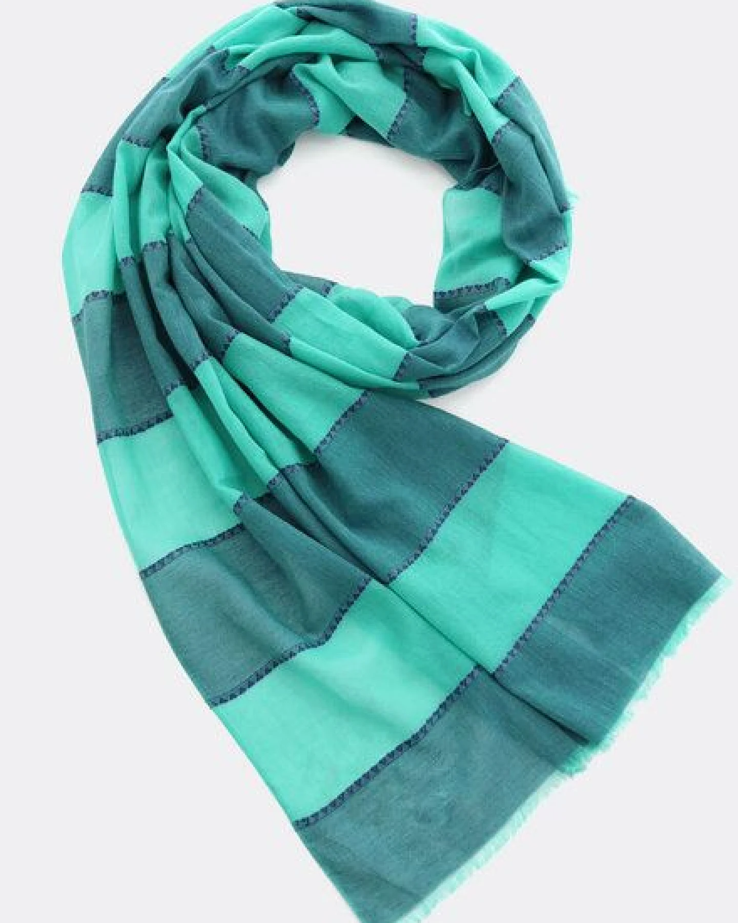 Djian Schal aus 100% Bio-Baumwolle – Big Stripes – Ansicht 2