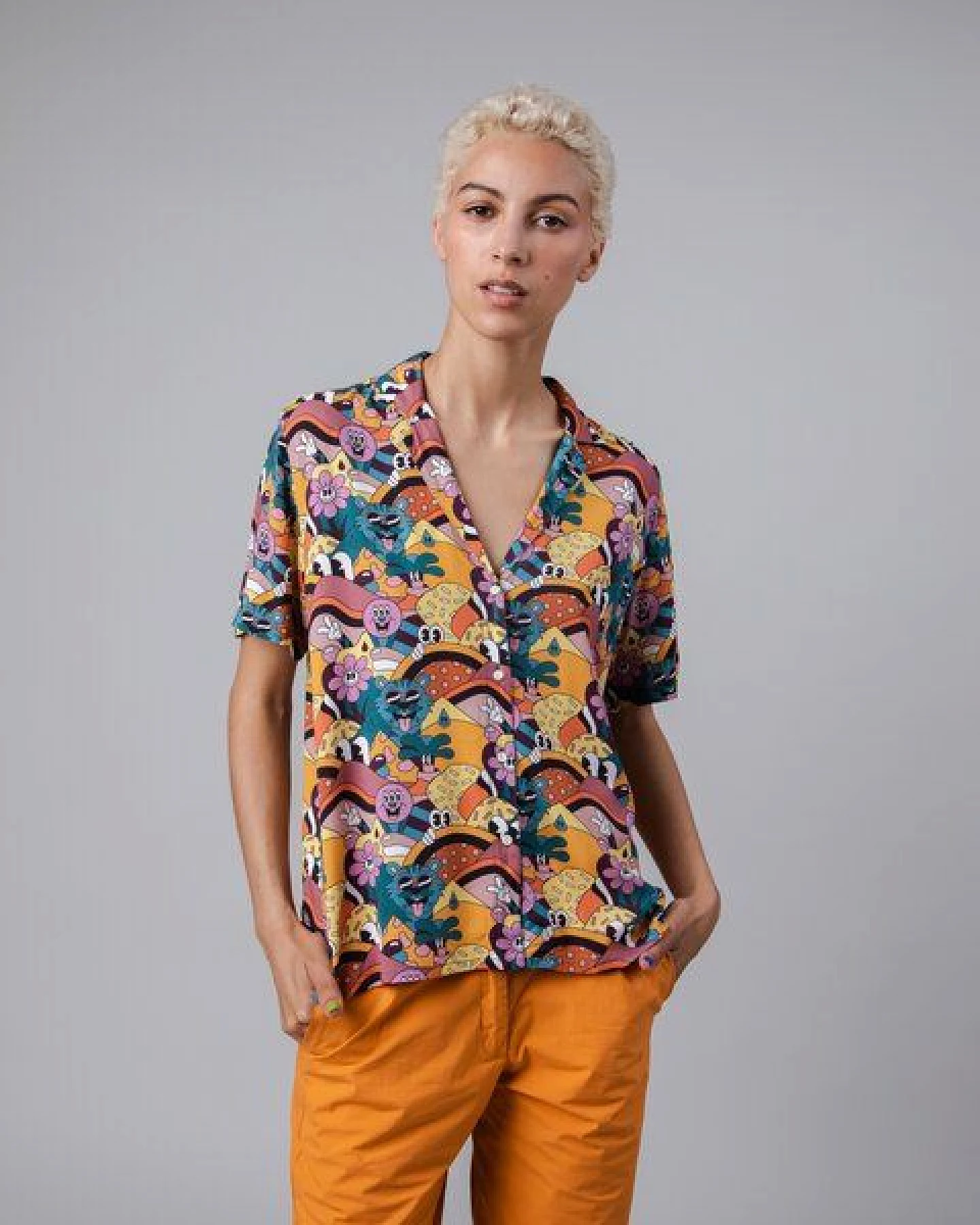 Brava Fabrics YEYE WELLER ALOHA BLOUSE YELLOW – Ansicht 2