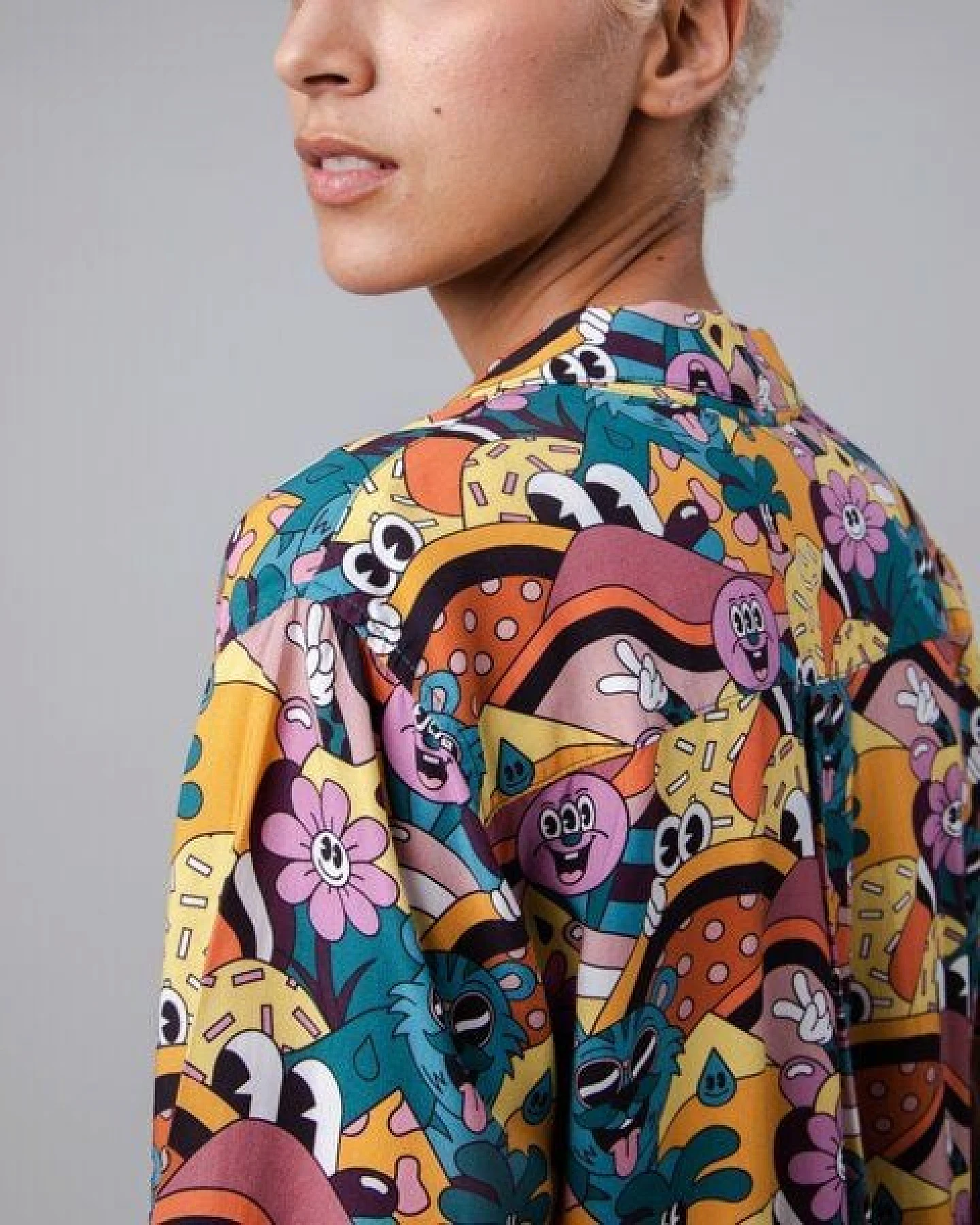 Brava Fabrics YEYE WELLER ALOHA BLOUSE YELLOW – Ansicht 4