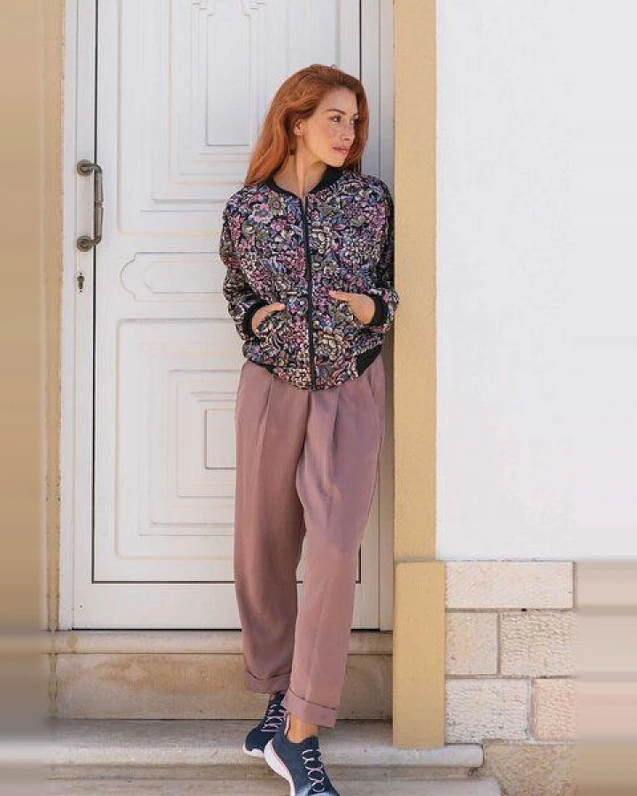 WiDDA berlin Bundfaltenhose in Mauve aus TENCEL®
