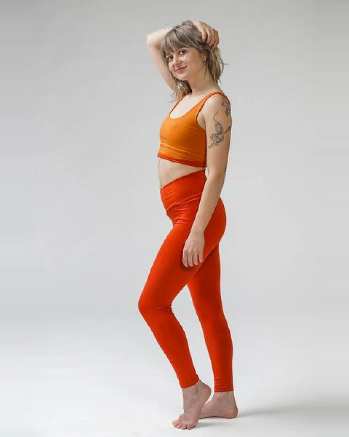 YogiLiebe Yoga Legging "Maitri" aus Bio-Baumwolle V high waist Bund