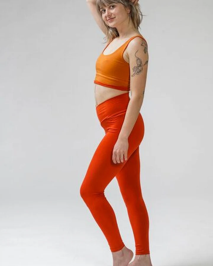 YogiLiebe Yoga Legging "Maitri" aus Bio-Baumwolle V high waist Bund