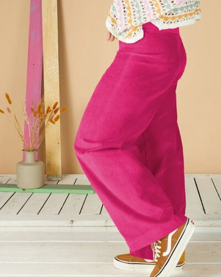 La Gitana Damen Cordhose „Lina“ aus Stretch Bio Baumwolle, Passform: Loose Fit