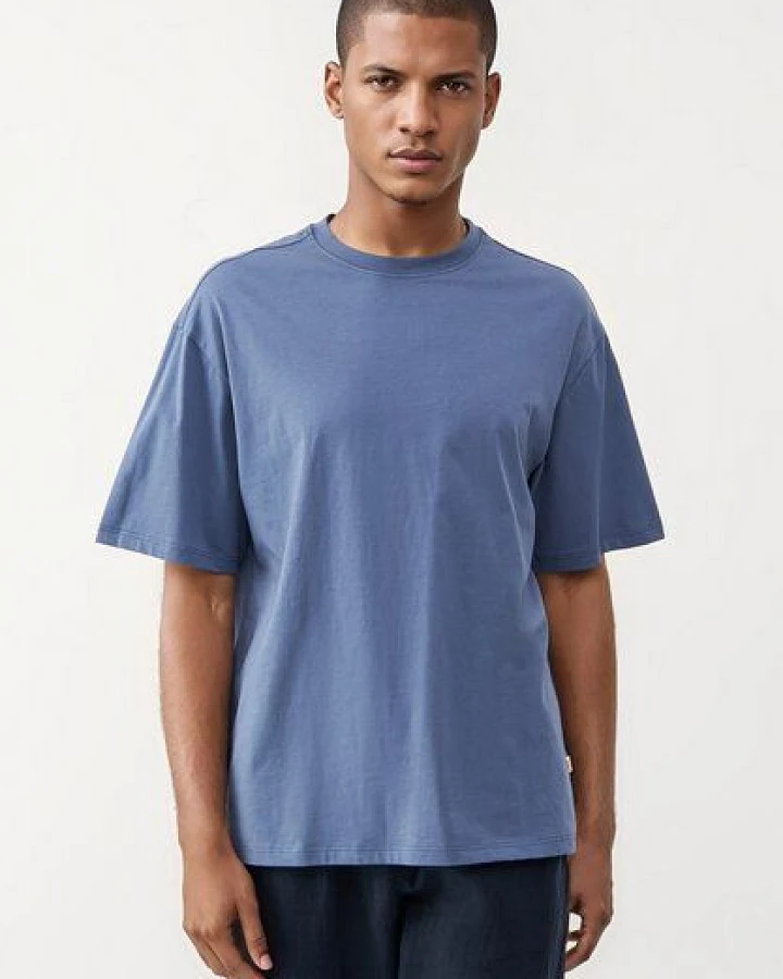 Givn Berlin T-Shirt GBCLIFF relaxed Fit aus Bio-Baumwolle - Steel Blue