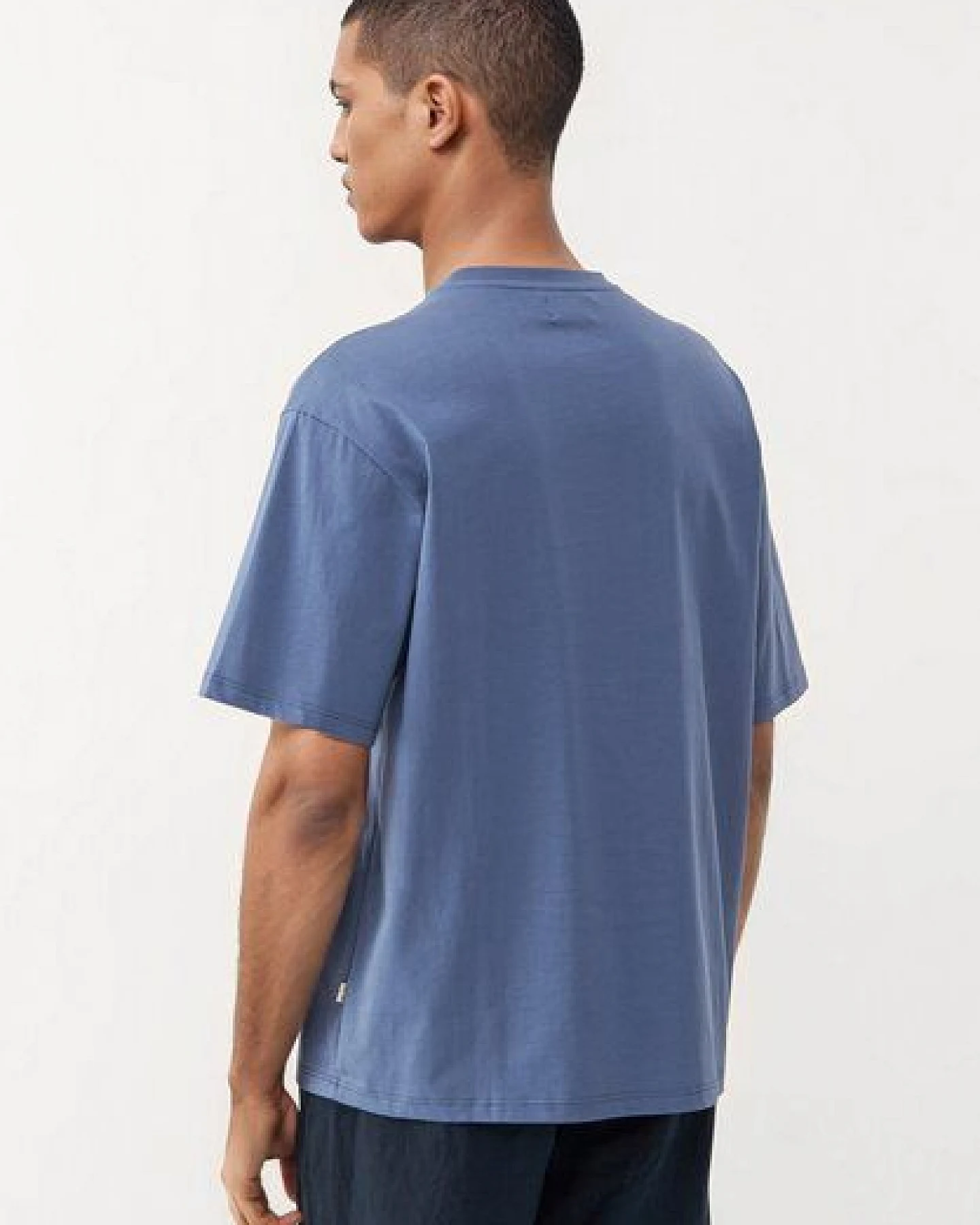 Givn Berlin T-Shirt GBCLIFF relaxed Fit aus Bio-Baumwolle - Steel Blue – Ansicht 2