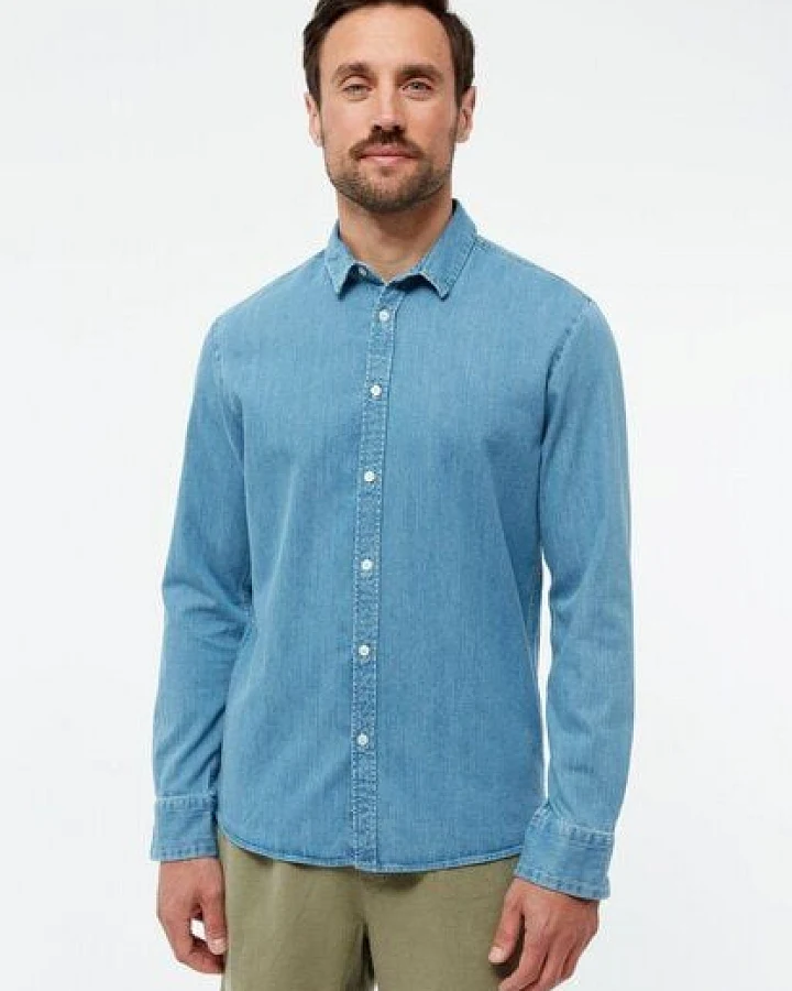 Givn Berlin Jeanshemd GBDEVIS regular aus Bio-Baumwolle - Light Blue (Denim)