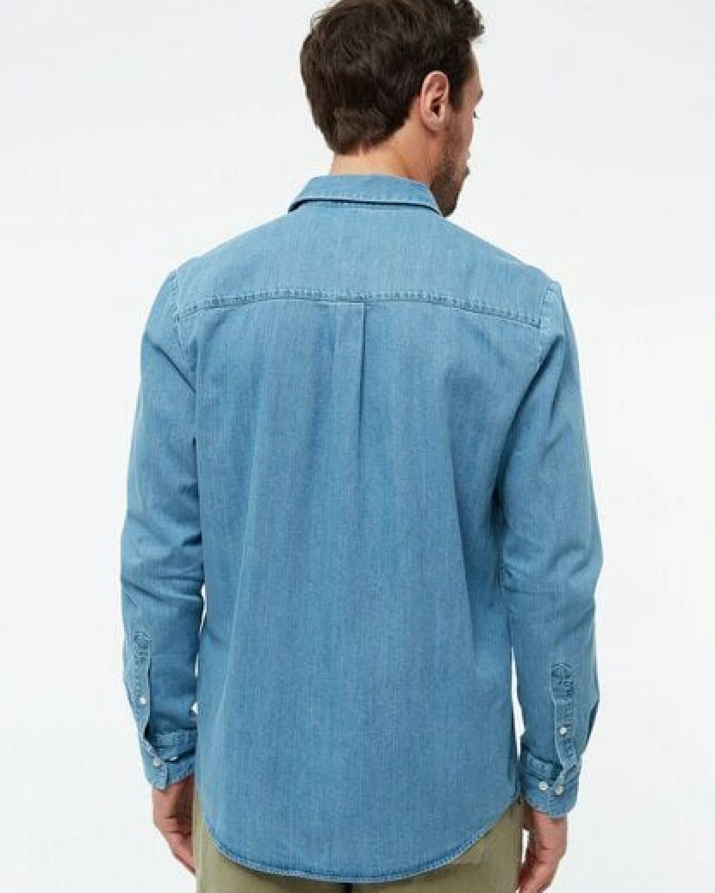 Givn Berlin Jeanshemd GBDEVIS regular aus Bio-Baumwolle - Light Blue (Denim) – Ansicht 4