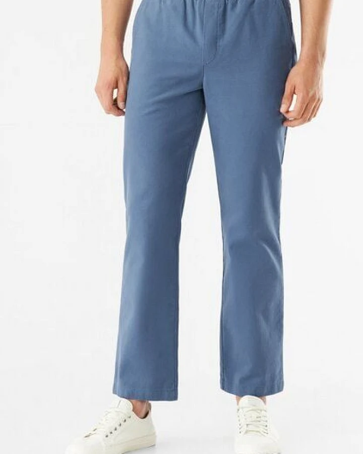 Givn Berlin Chinohose GBERIC aus Bio-Baumwolle mit elastischem Bund - Steel Blue