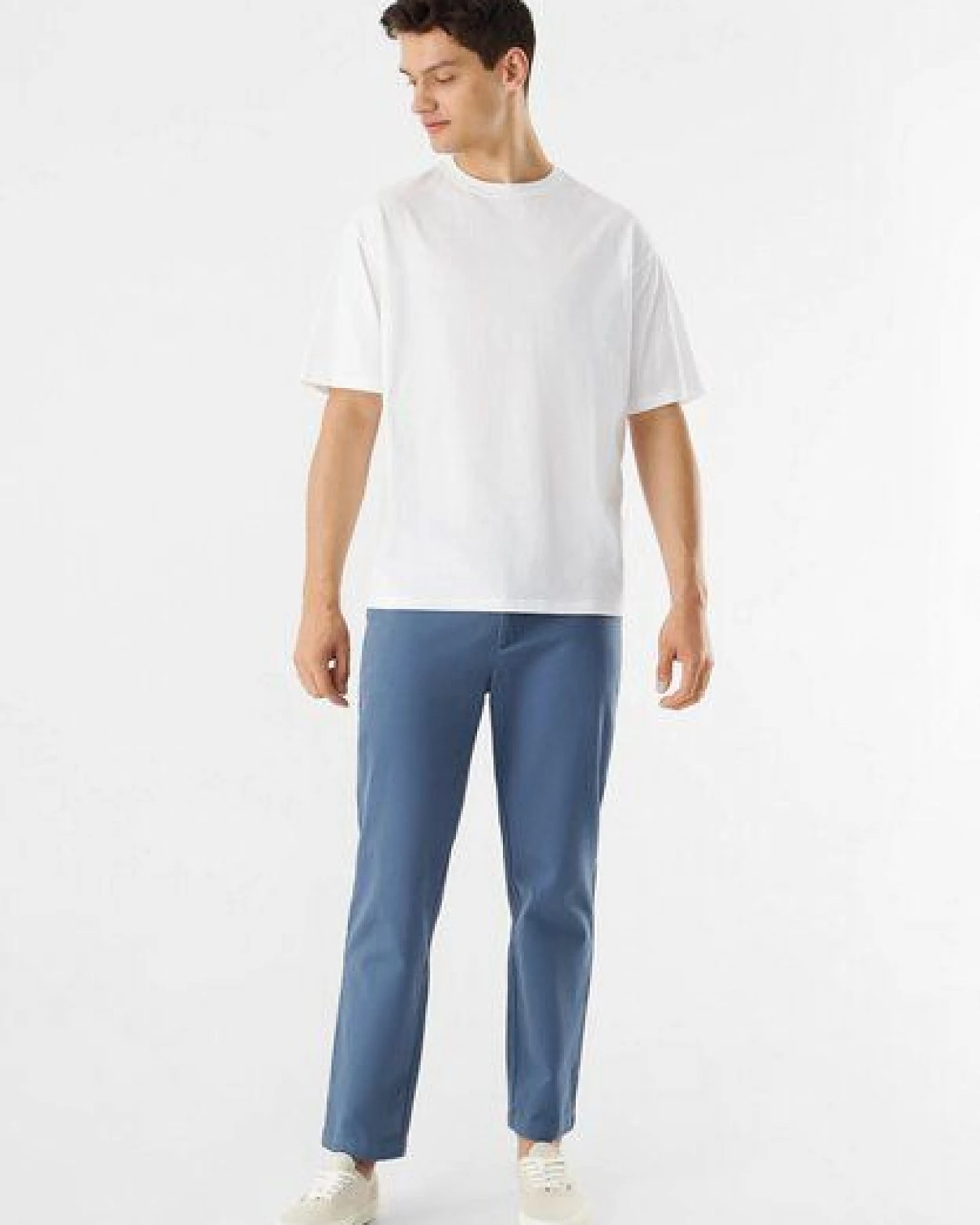 Givn Berlin Chinohose GBERIC aus Bio-Baumwolle mit elastischem Bund - Steel Blue – Ansicht 2