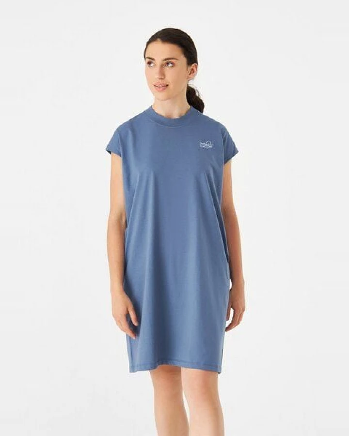 Givn Berlin Jerseykleid GBCAITY (SeaSun) relaxed Fit aus Bio-Baumwolle - Steel Blue