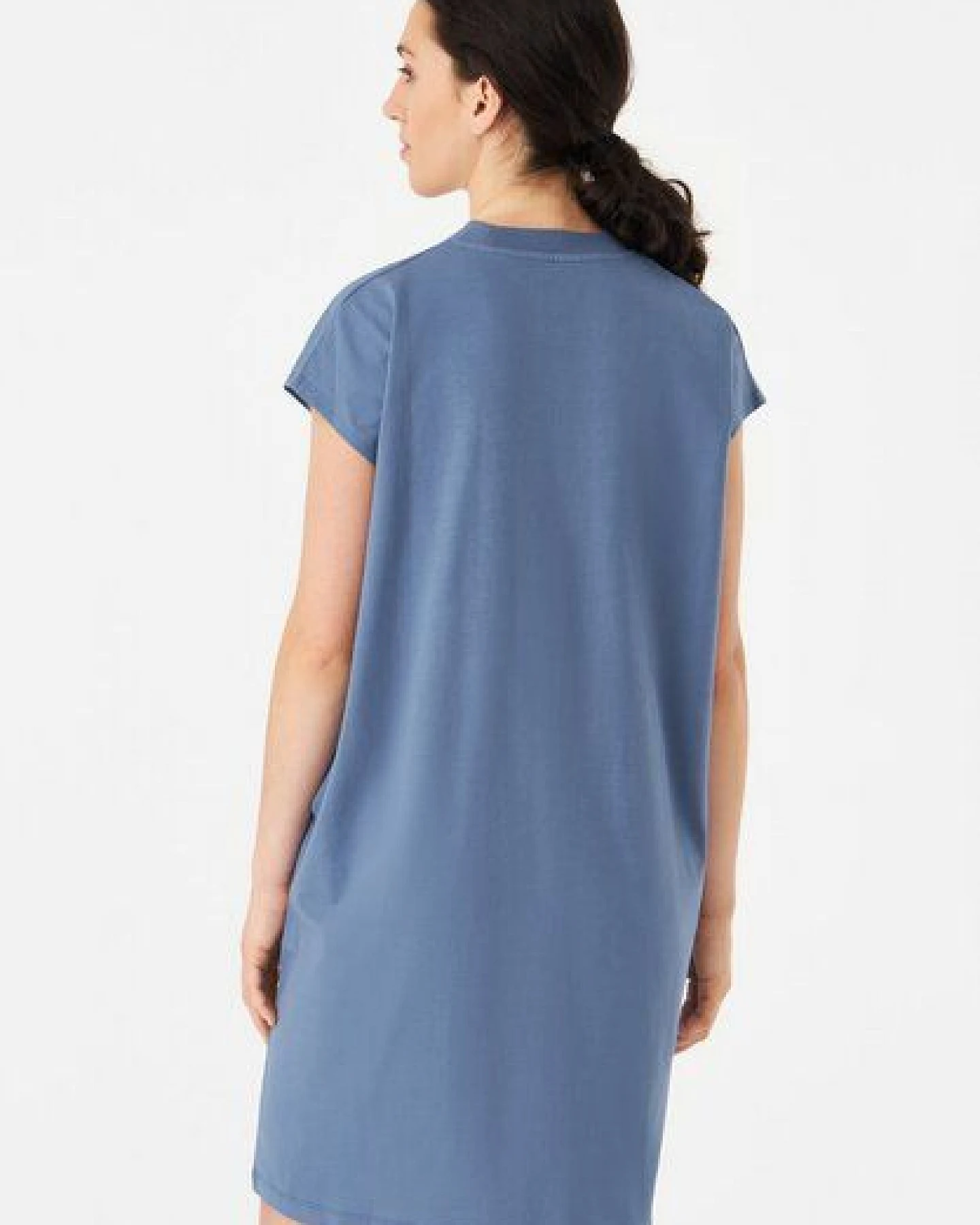 Givn Berlin Jerseykleid GBCAITY (SeaSun) relaxed Fit aus Bio-Baumwolle - Steel Blue – Ansicht 3