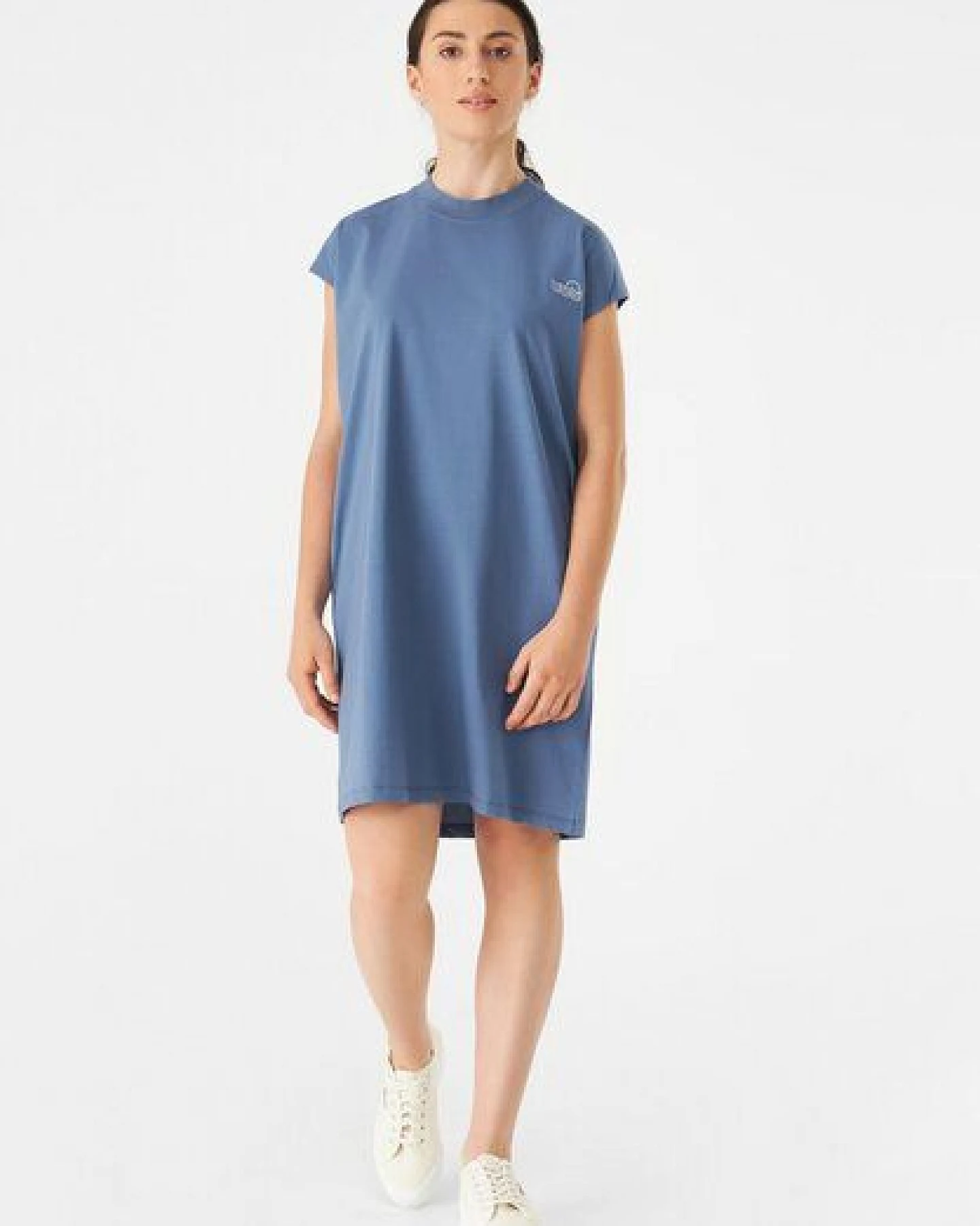 Givn Berlin Jerseykleid GBCAITY (SeaSun) relaxed Fit aus Bio-Baumwolle - Steel Blue – Ansicht 2