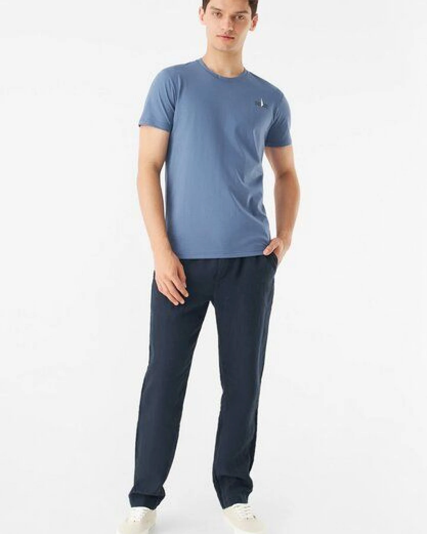 Givn Berlin T-Shirt GBCOLBY (Sailboat) aus Bio-Baumwolle - Steel Blue – Ansicht 2