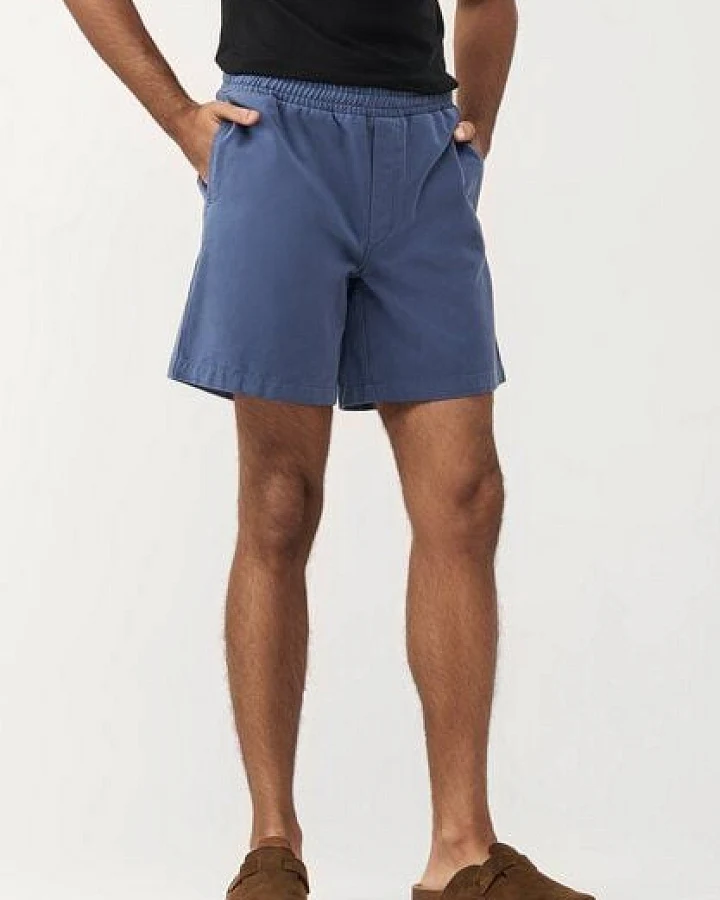 Givn Berlin Shorts GBLAURIN aus Bio-Baumwolle mit elastischem Bund - Steel Blue