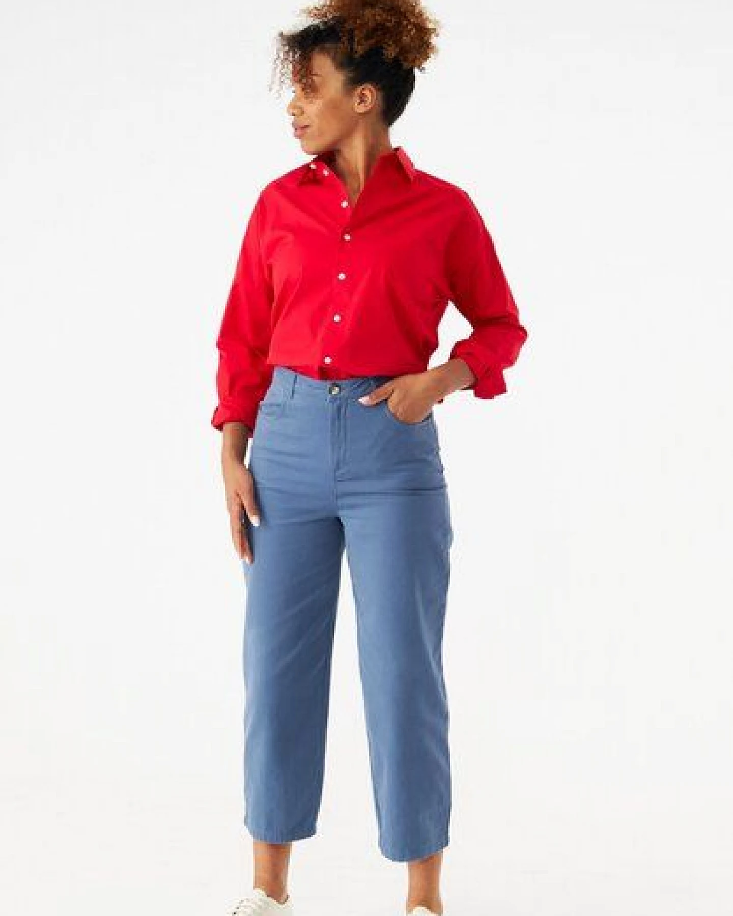 Givn Berlin Hose GBAURELIA aus Bio-Baumwolle - Steel Blue – Ansicht 2