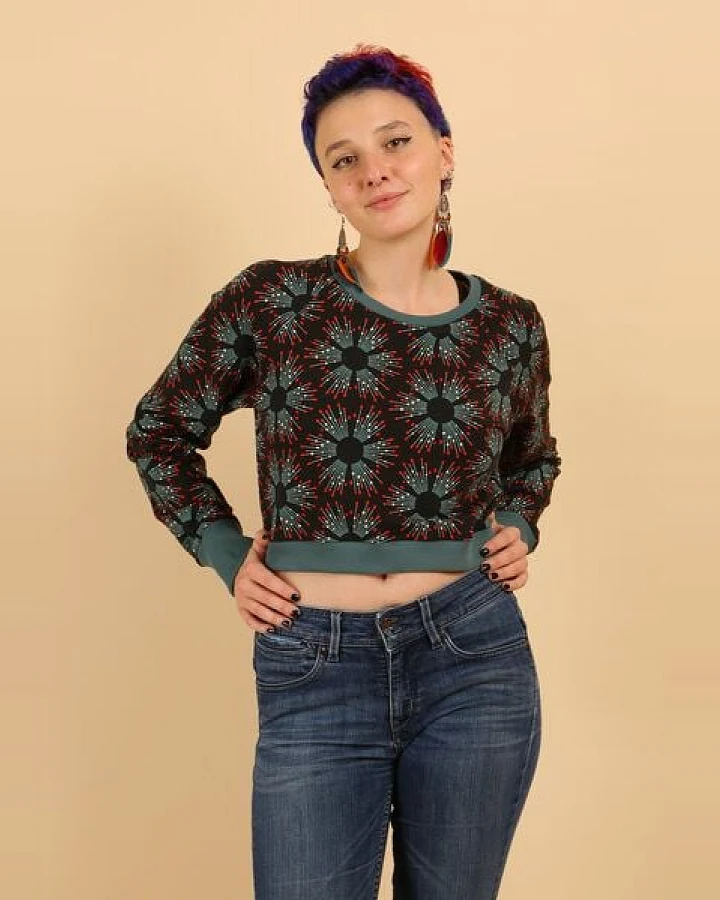 Die rote Zora Cropped Sweater Starlight