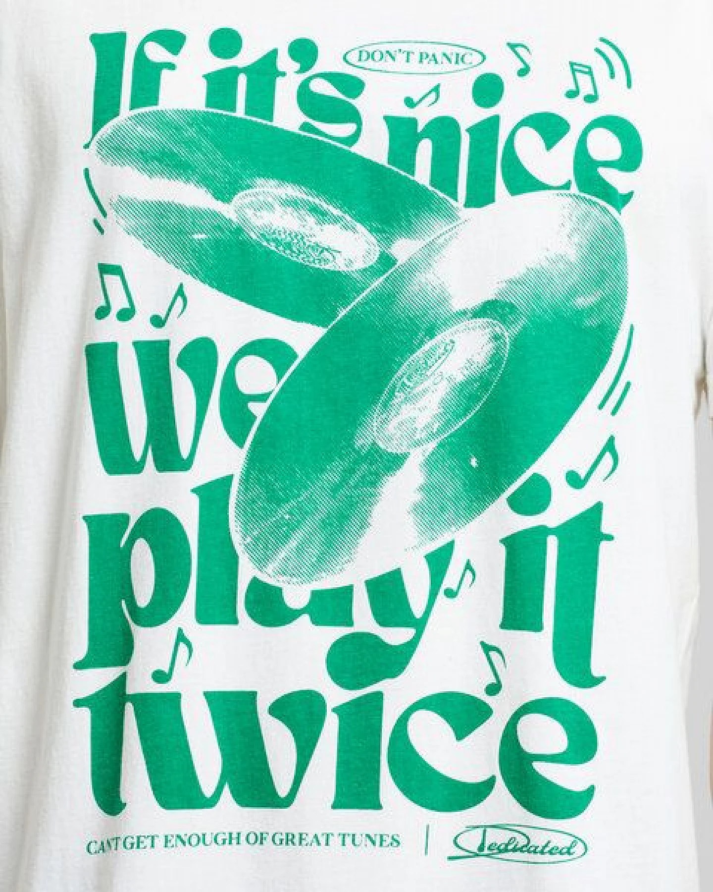 DEDICATED Herren T-Shirt Play It Twice - Off White – Ansicht 2