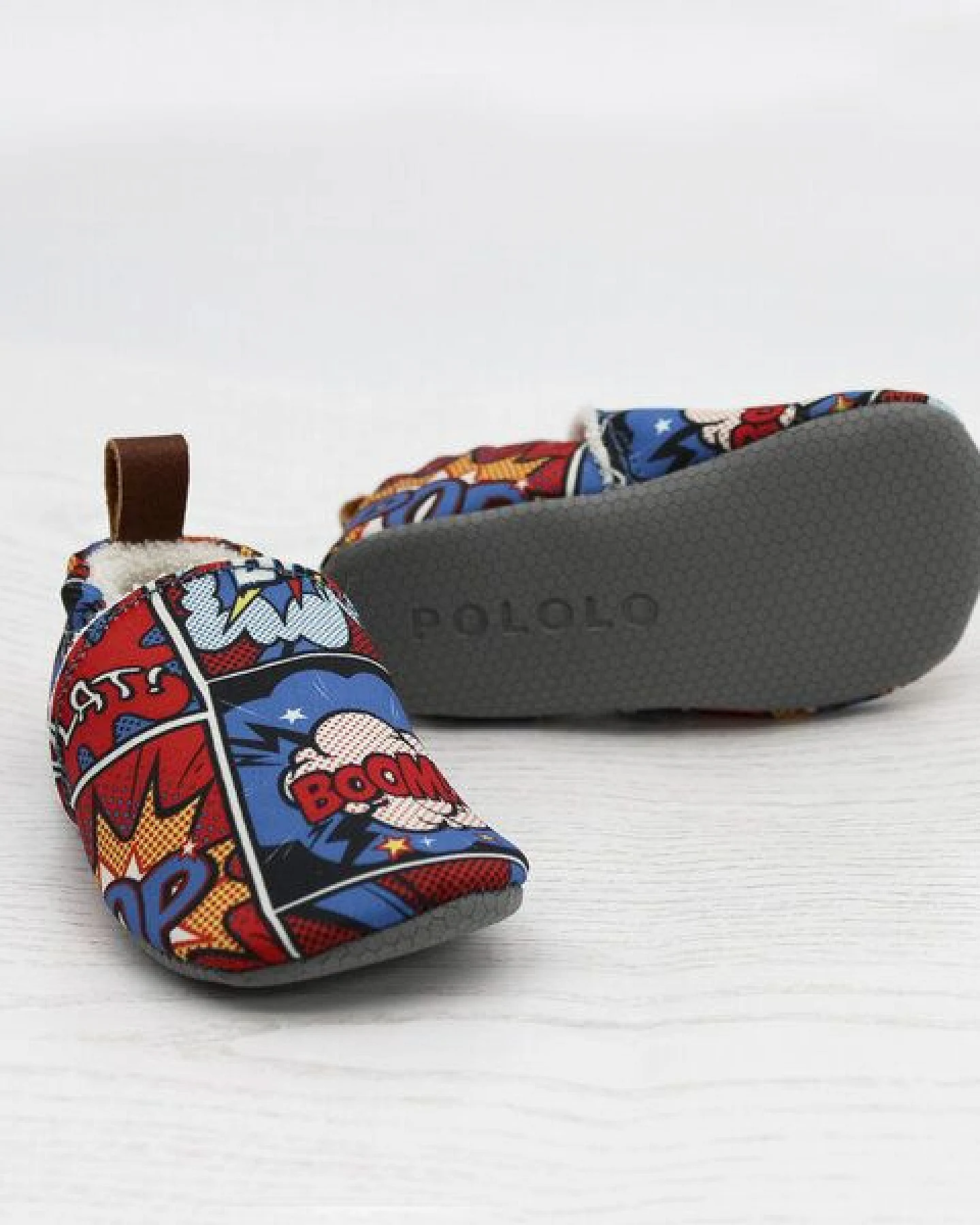 Pololo Barfuß-Hausschuhe "Comic" aus Seaqual Yarn, Futter aus Baumwolle (organic) vegan, Größen 18/19 - 30/31 – Ansicht 3