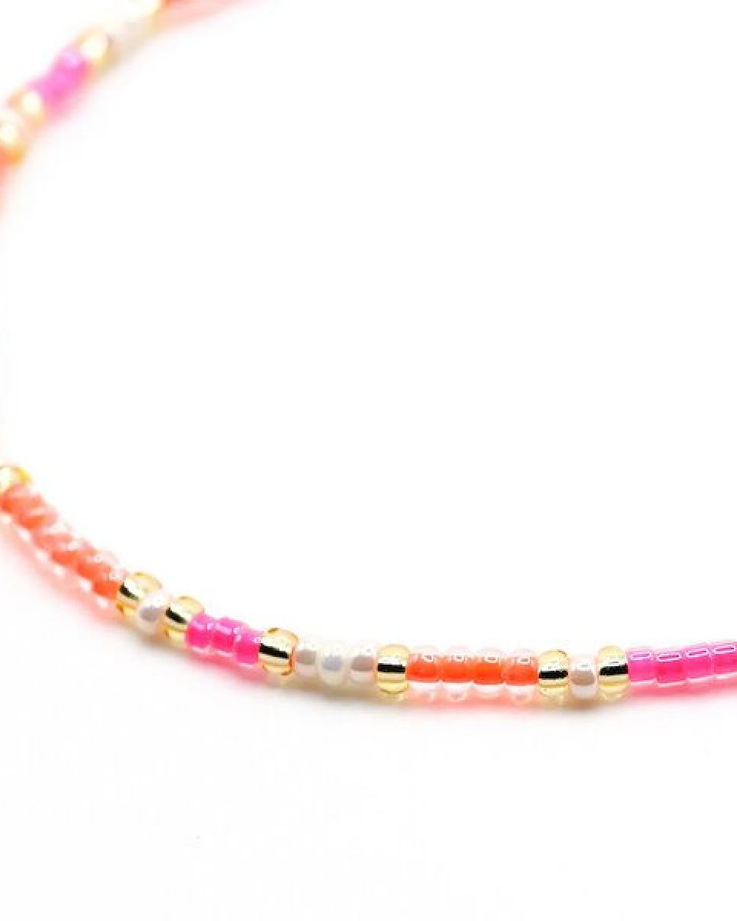 juni Armband-Set "Karibik" - drei Armbänder in pink und apricot – Ansicht 4