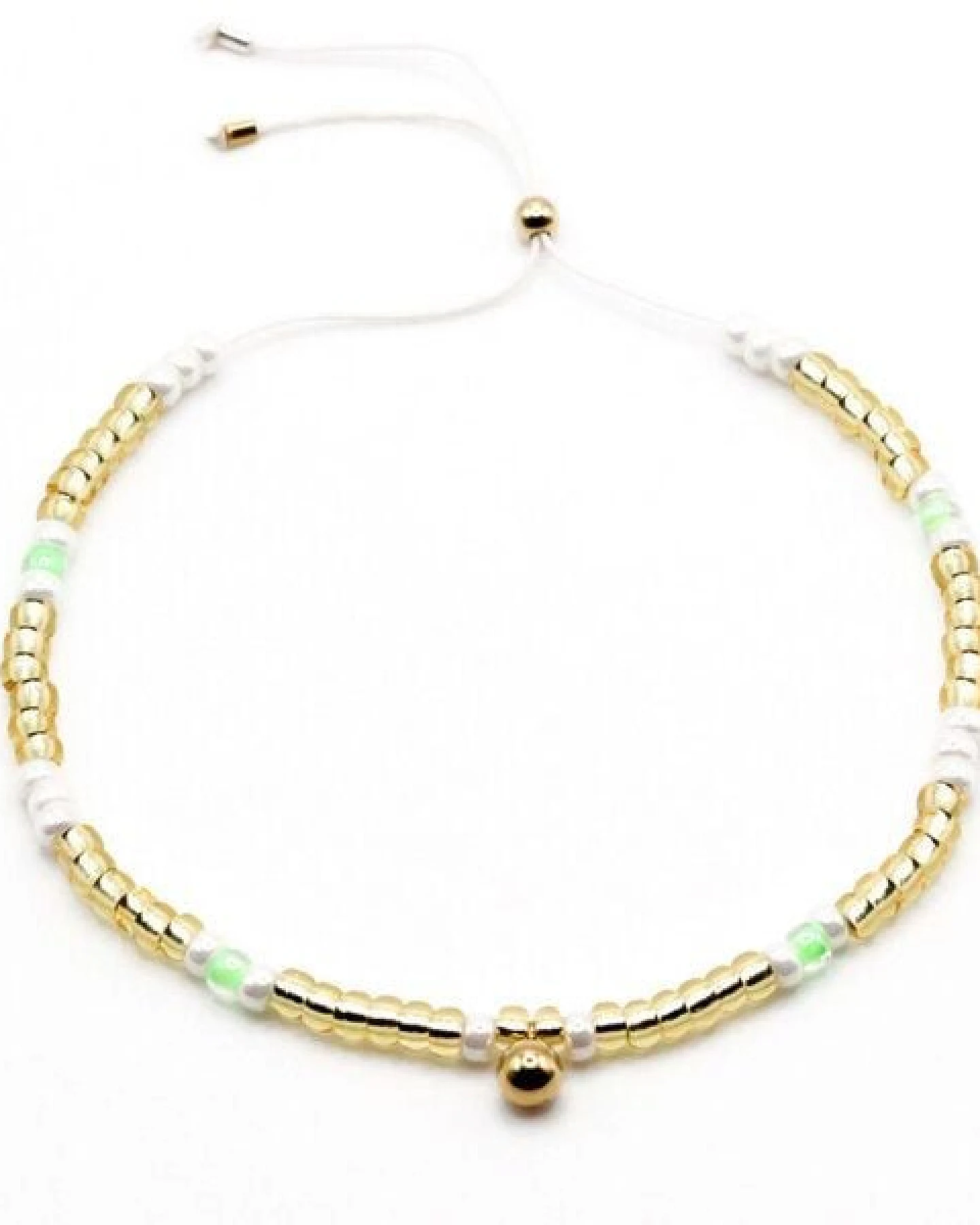 juni Armbänder Set "Malibu Ocean" mit Goldkugel Anhänger - handgemacht in Deutschland – Ansicht 3