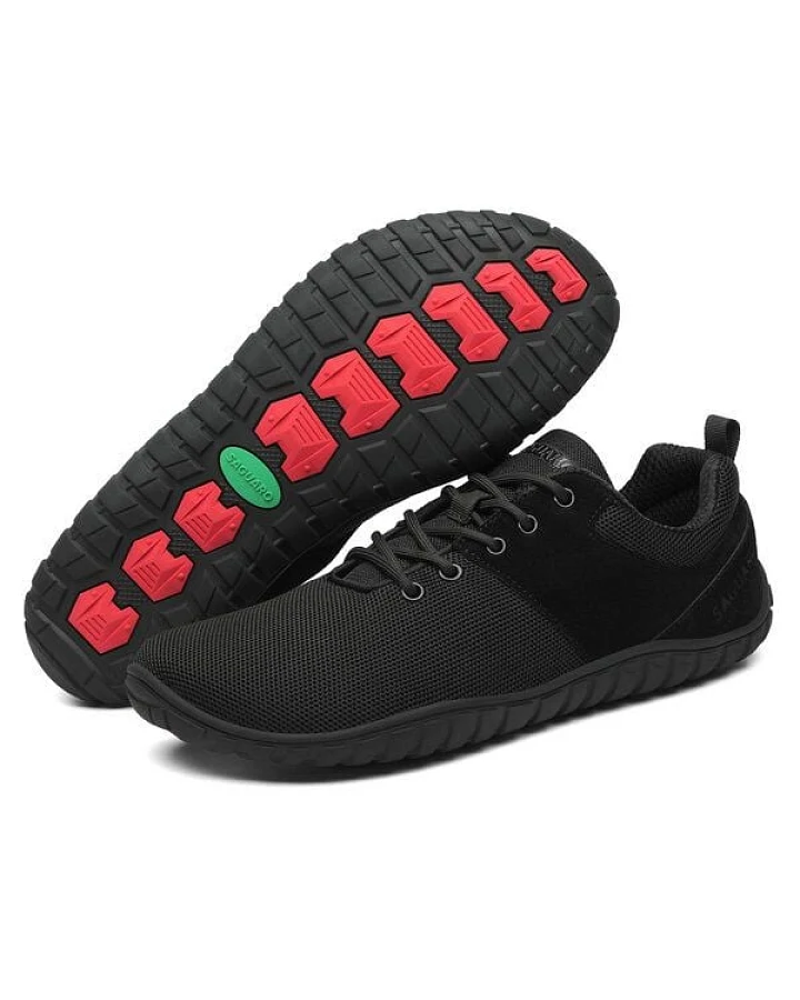 SAGUARO Barfußschuhe Leder Freizeit-Schuhe Schnürschuhe Sneaker Halbschuhe