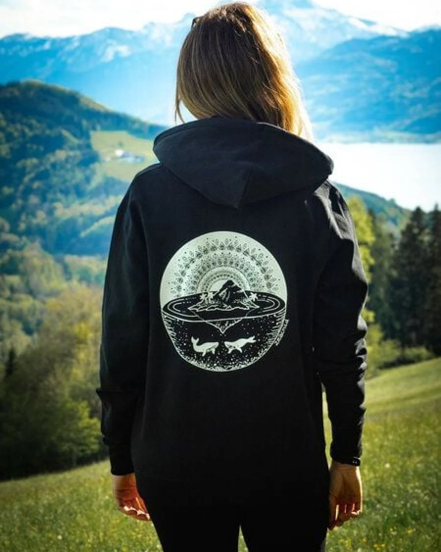 Zeachild Wal Mandala ZipHoodie Unisex – Ansicht 4