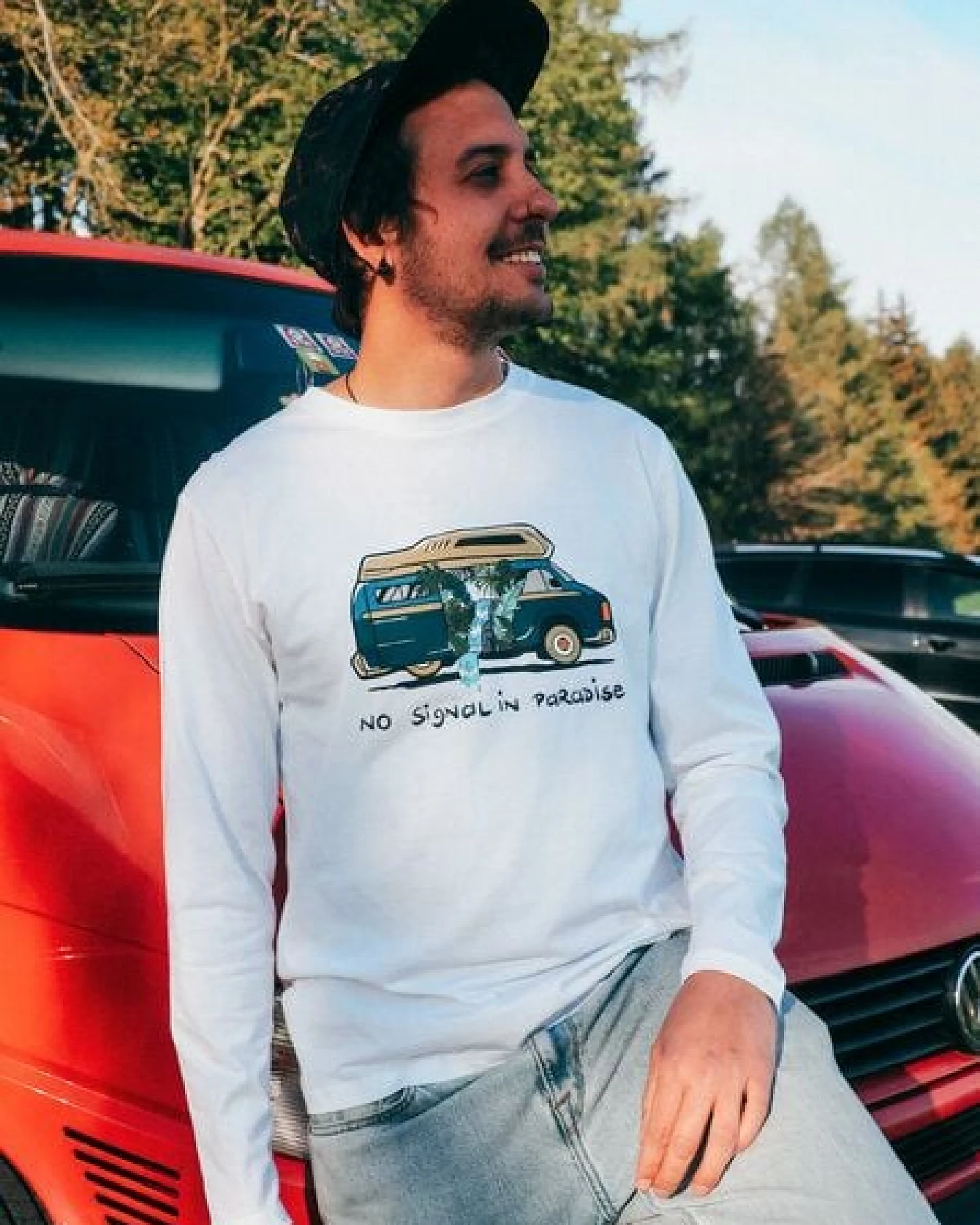 Zeachild Vanlife - no signal in paradise Longsleeve Unisex – Ansicht 4