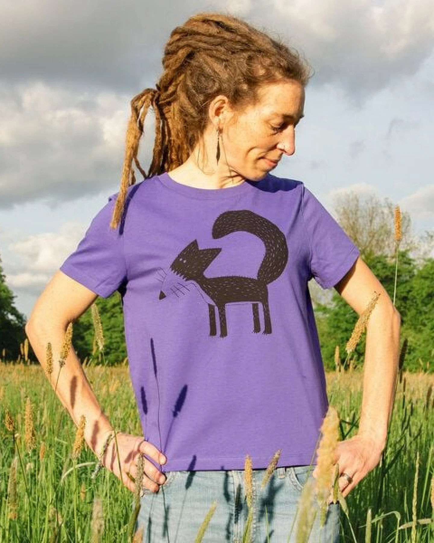 Cmig Damen T-Shirt Franzi Fuchs in purple love – Ansicht 4