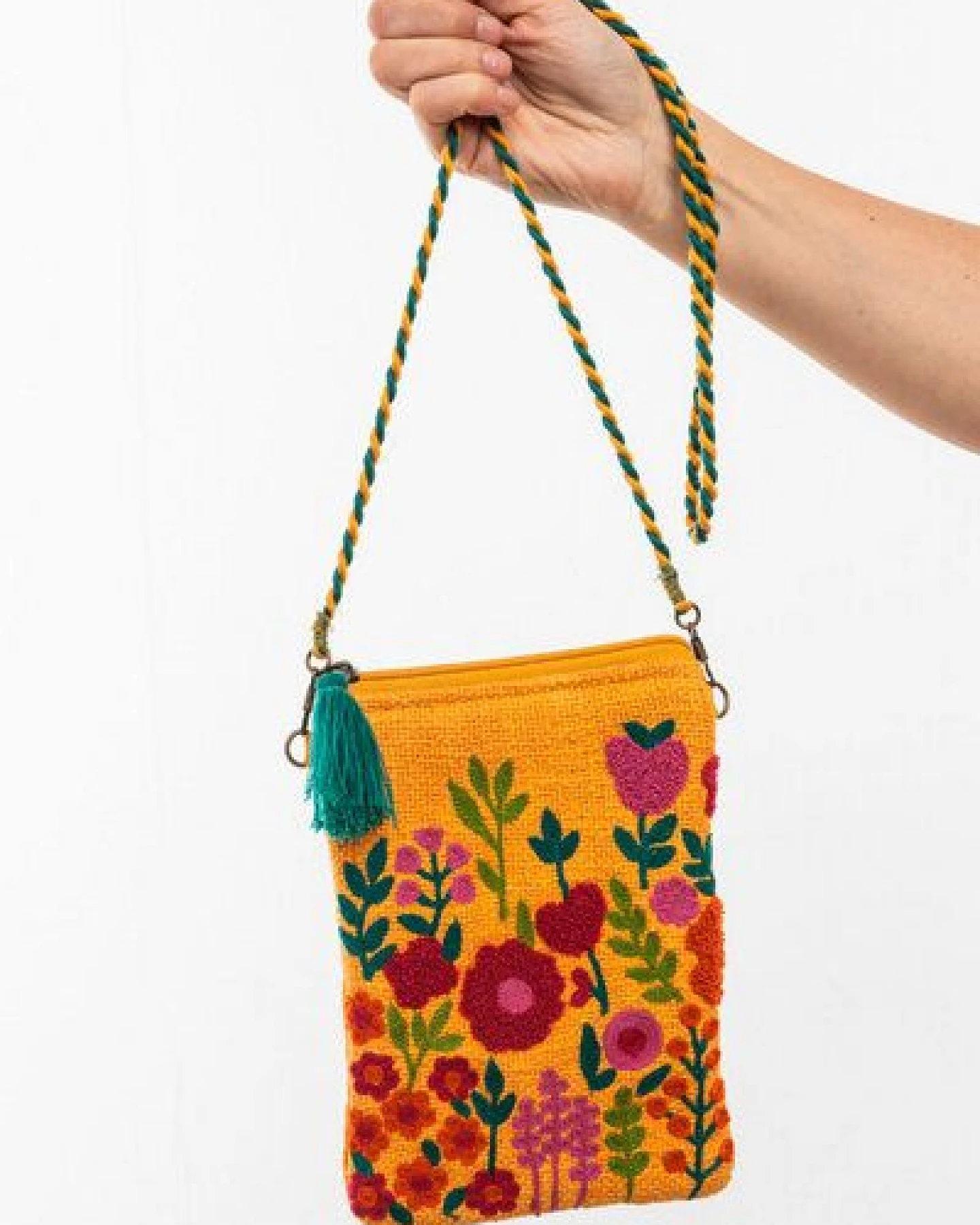 TRANQUILLO Umhängetasche in floralen Designs 20 x 14 cm – Ansicht 4