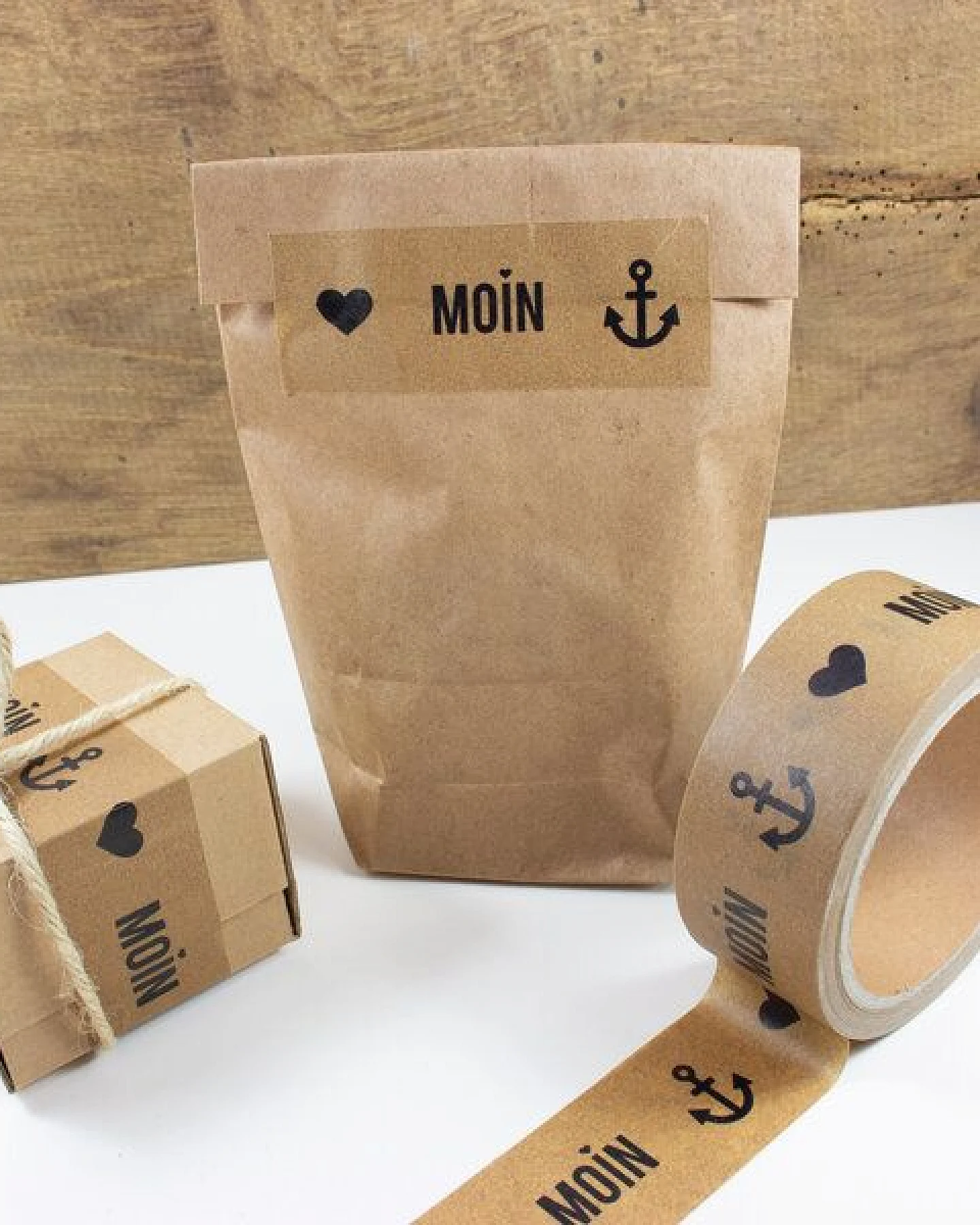 Bow & Hummingbird Papierklebeband Moin-Anker-Herz – Ansicht 2